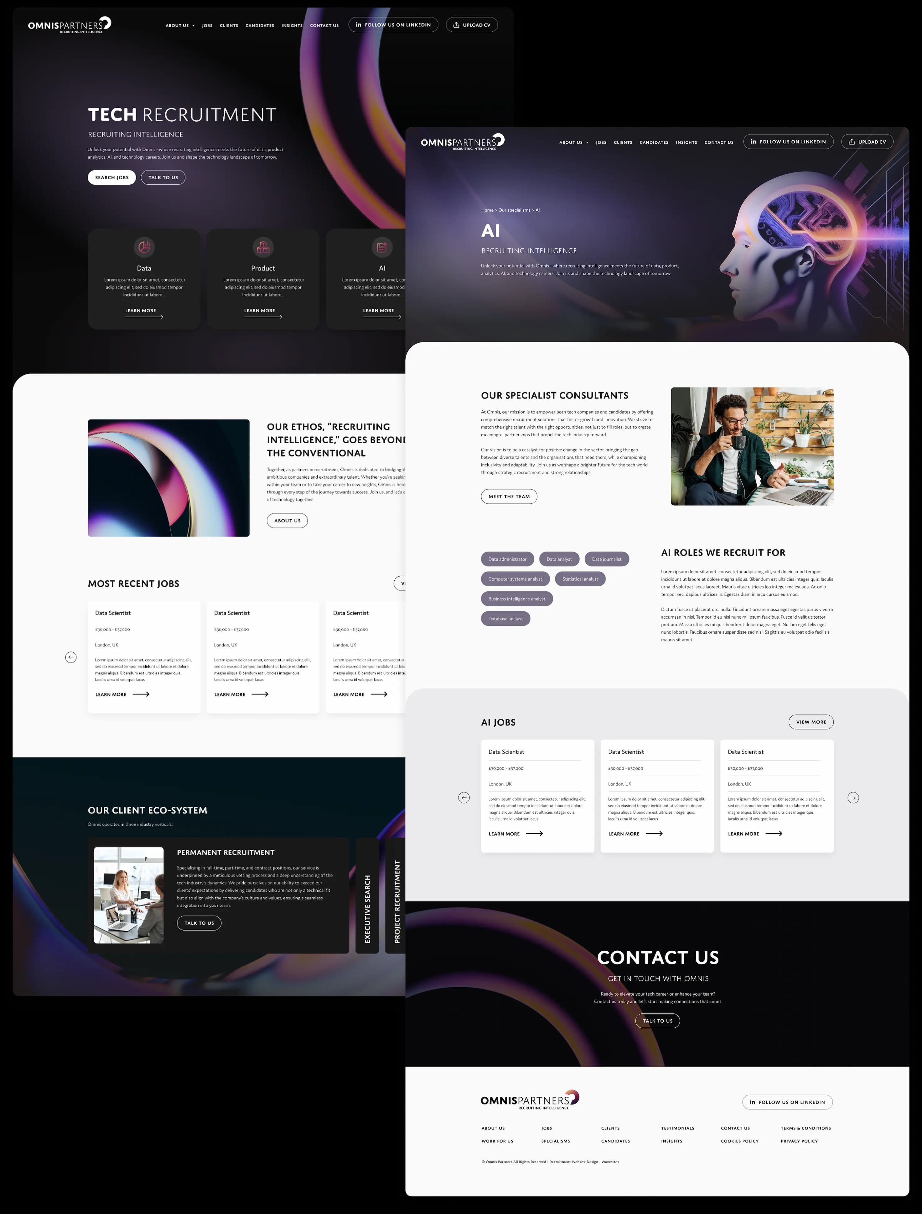 Omnis website interface