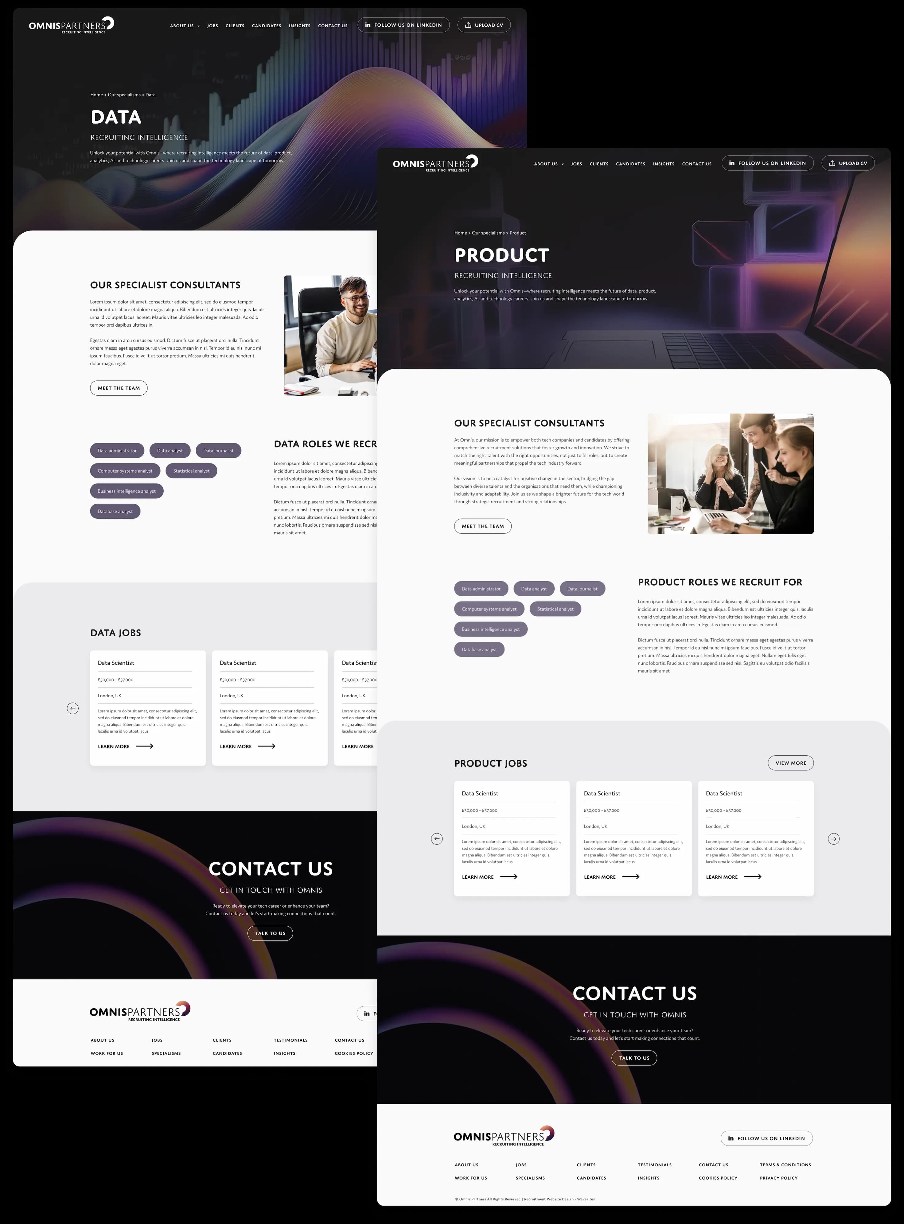 Omnis website interface